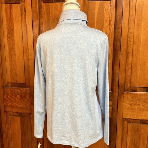 Talbots Light Blue Cotton Turtleneck Top NWT - Picture 3 of 8